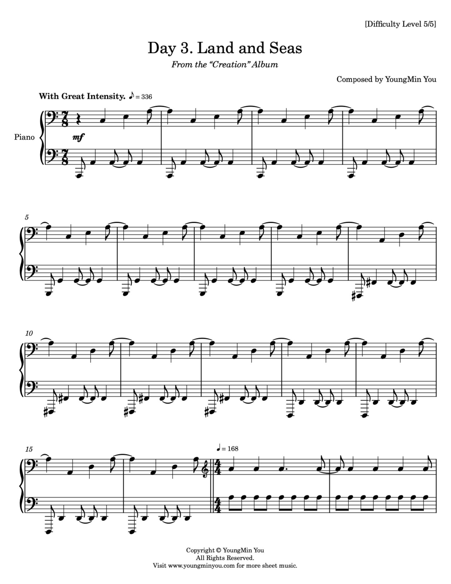 Day 3. Land and Seas | Sheet Music Download
