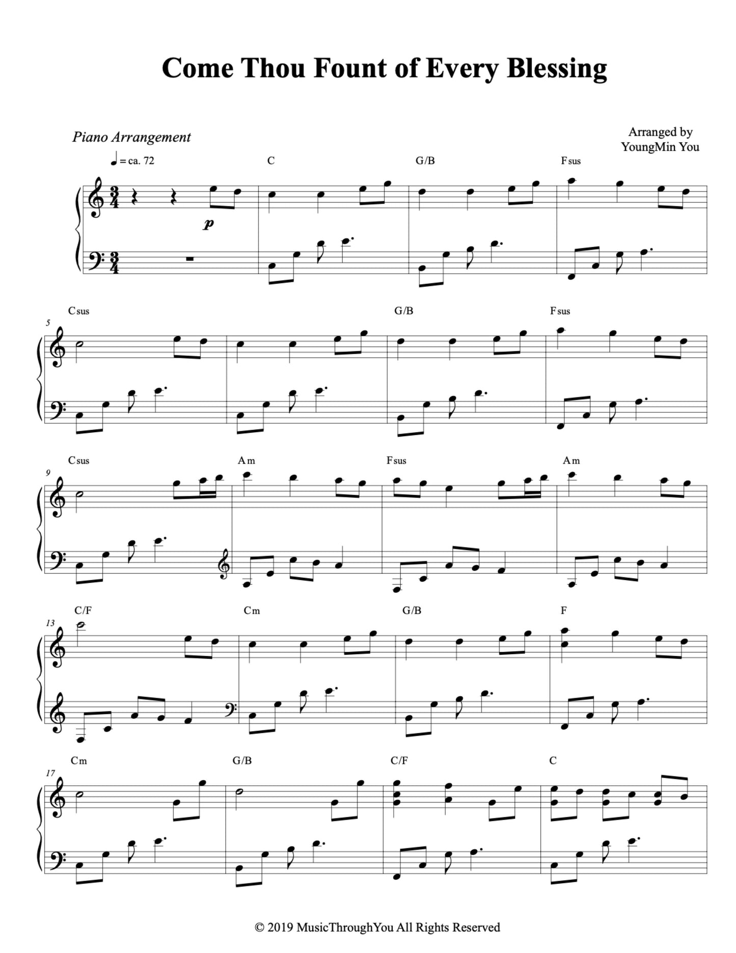 Come Thou Fount of Every Blessing | Sheet Music Download