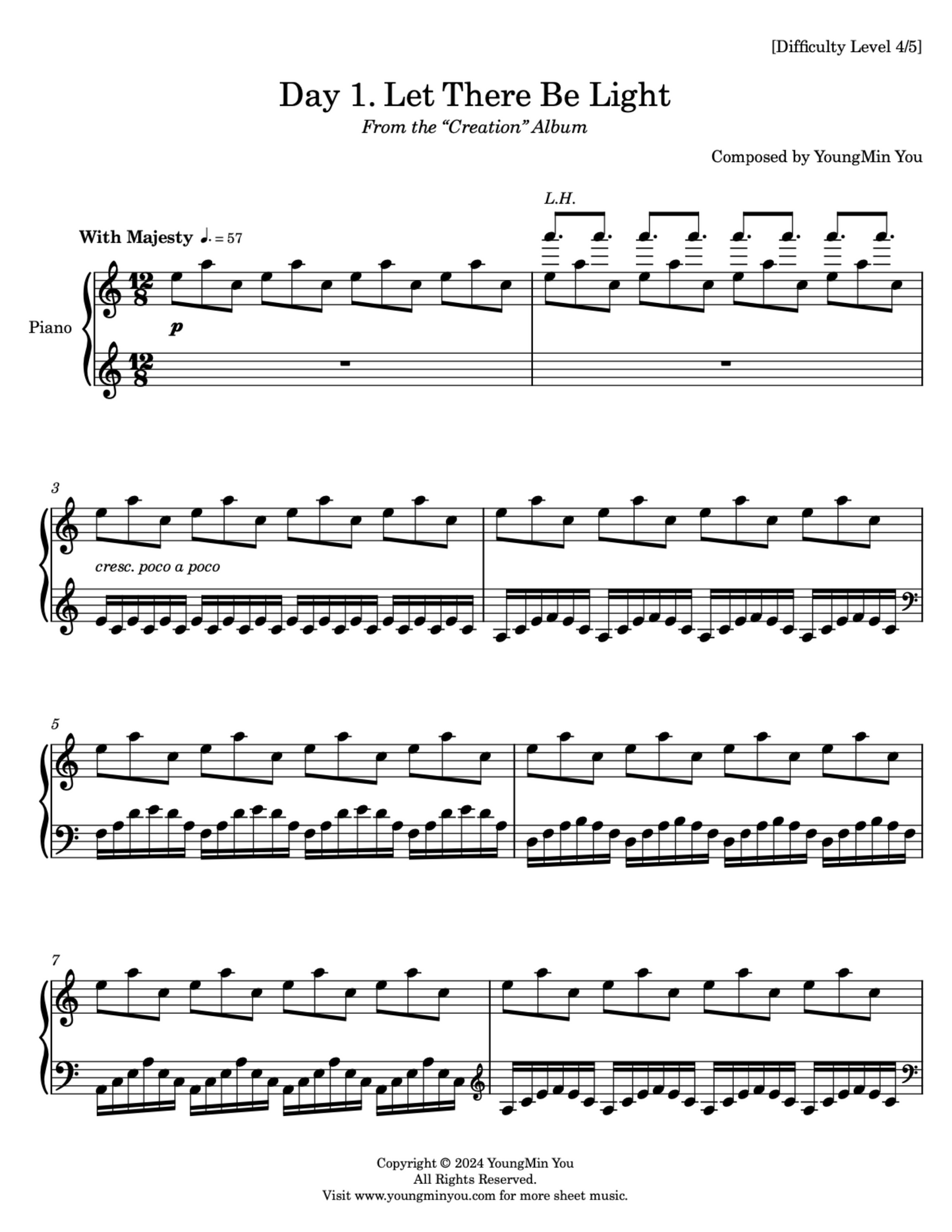 Day 1. Let There Be Light | Sheet Music Download