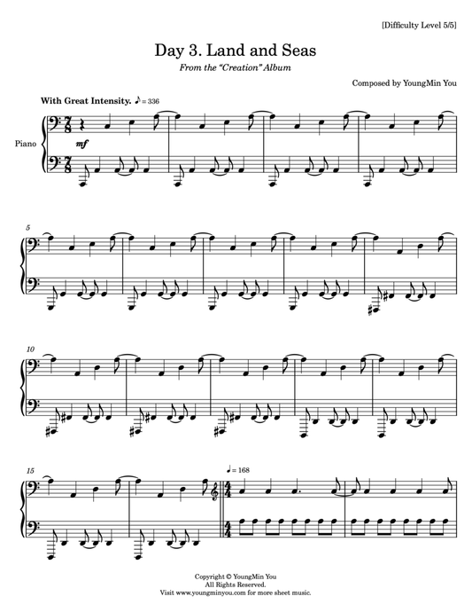 Day 3. Land and Seas | Sheet Music Download