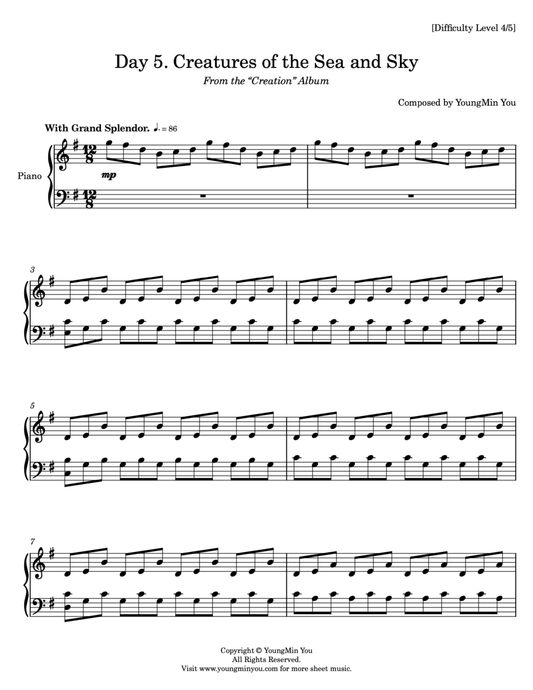 Day 5. Creatures of the Sea and Sky | Sheet Music Download