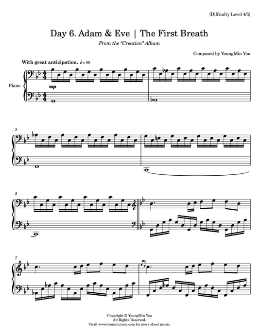 Day 6. Adam & Eve | The First Breath  |  Sheet Music Download