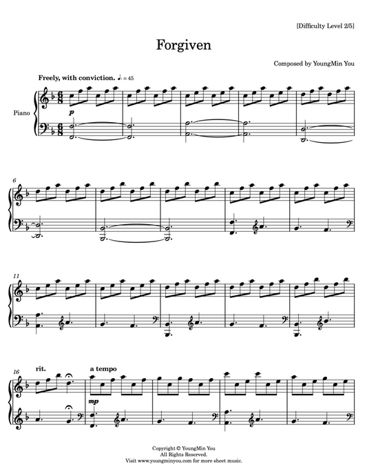 Forgiven | Sheet Music Download