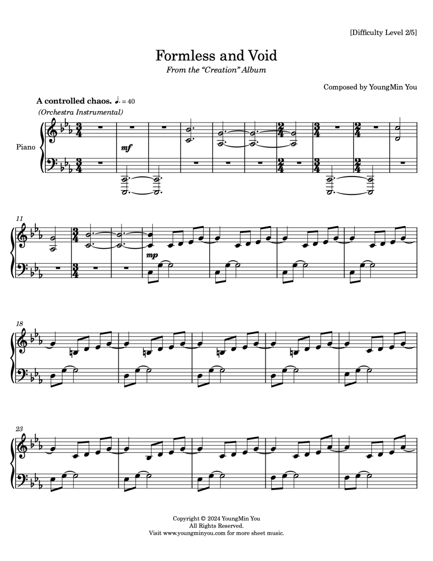 Formless and Void | Sheet Music Download