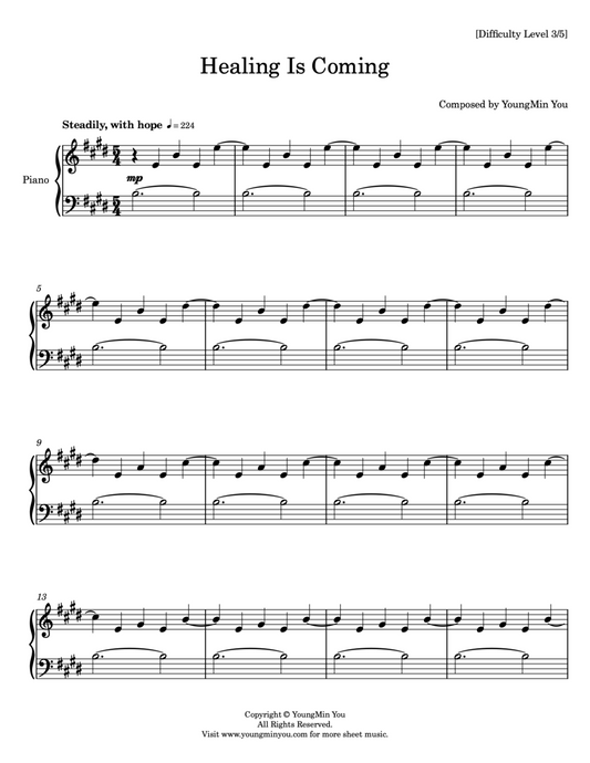 Healing Is Coming | Sheet Music Download