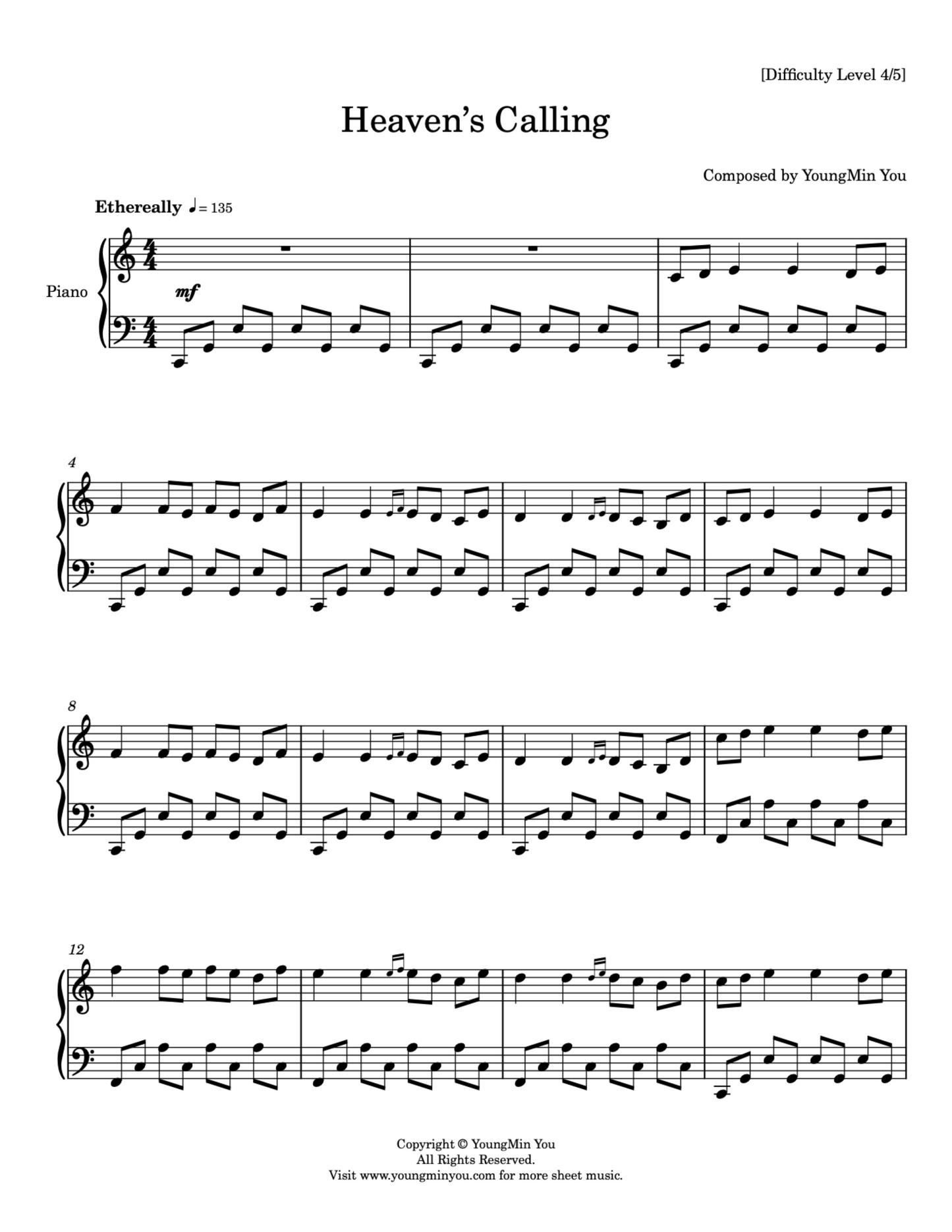 Heaven's Calling | Sheet Music Download