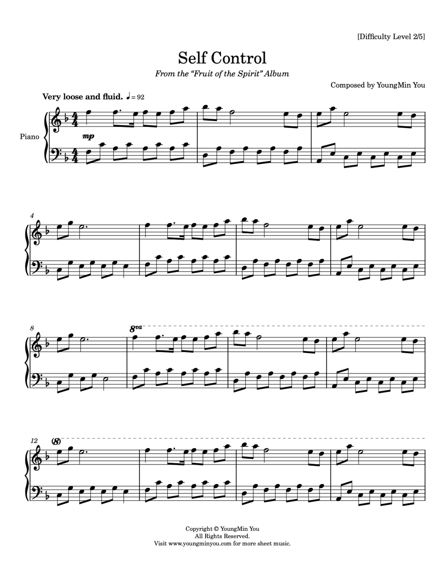 Self Control | Sheet Music Download