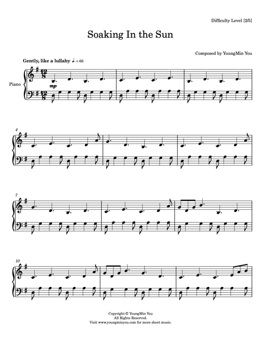 Soaking In the Sun | Sheet Music Download