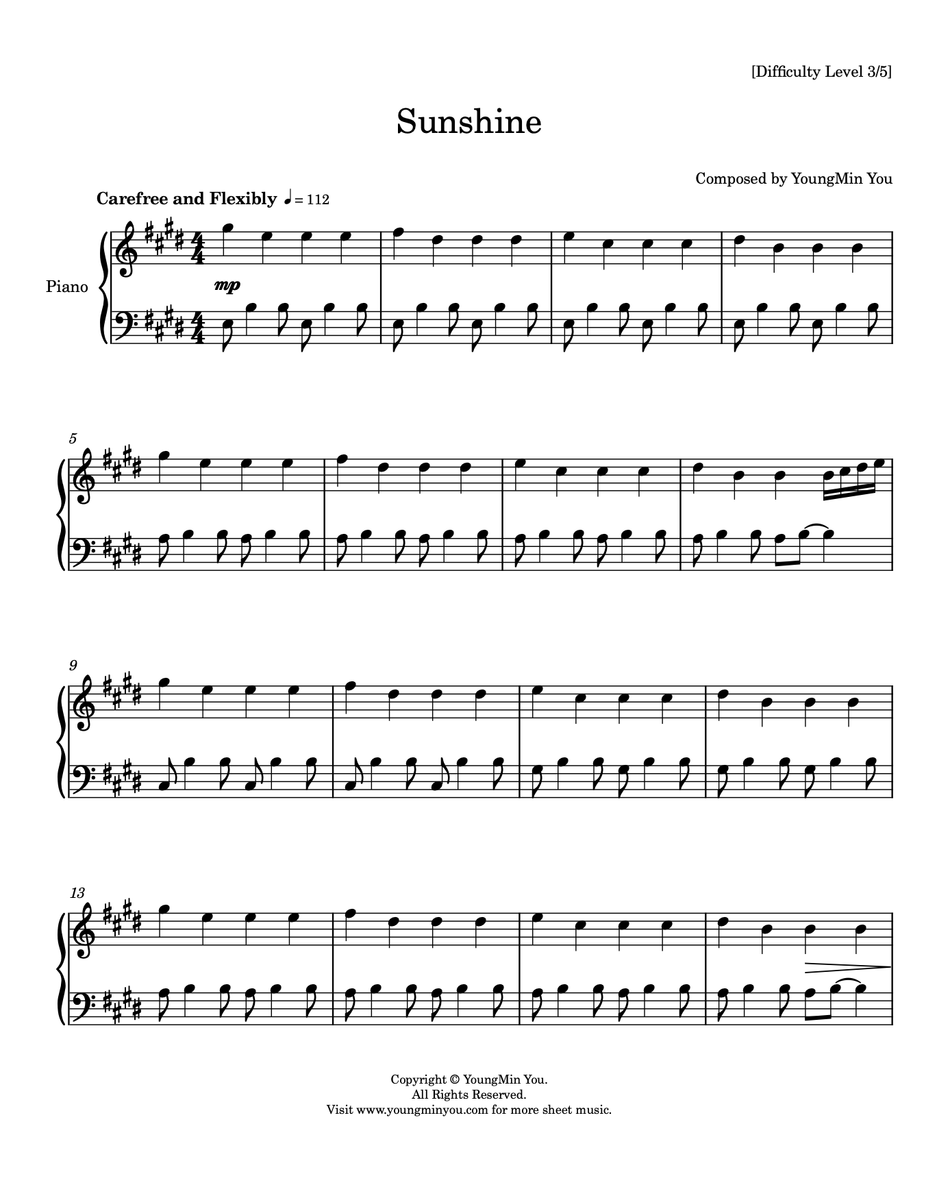 Sunshine | Sheet Music Download