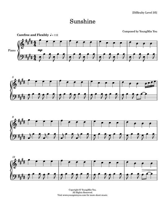 Sunshine | Sheet Music Download