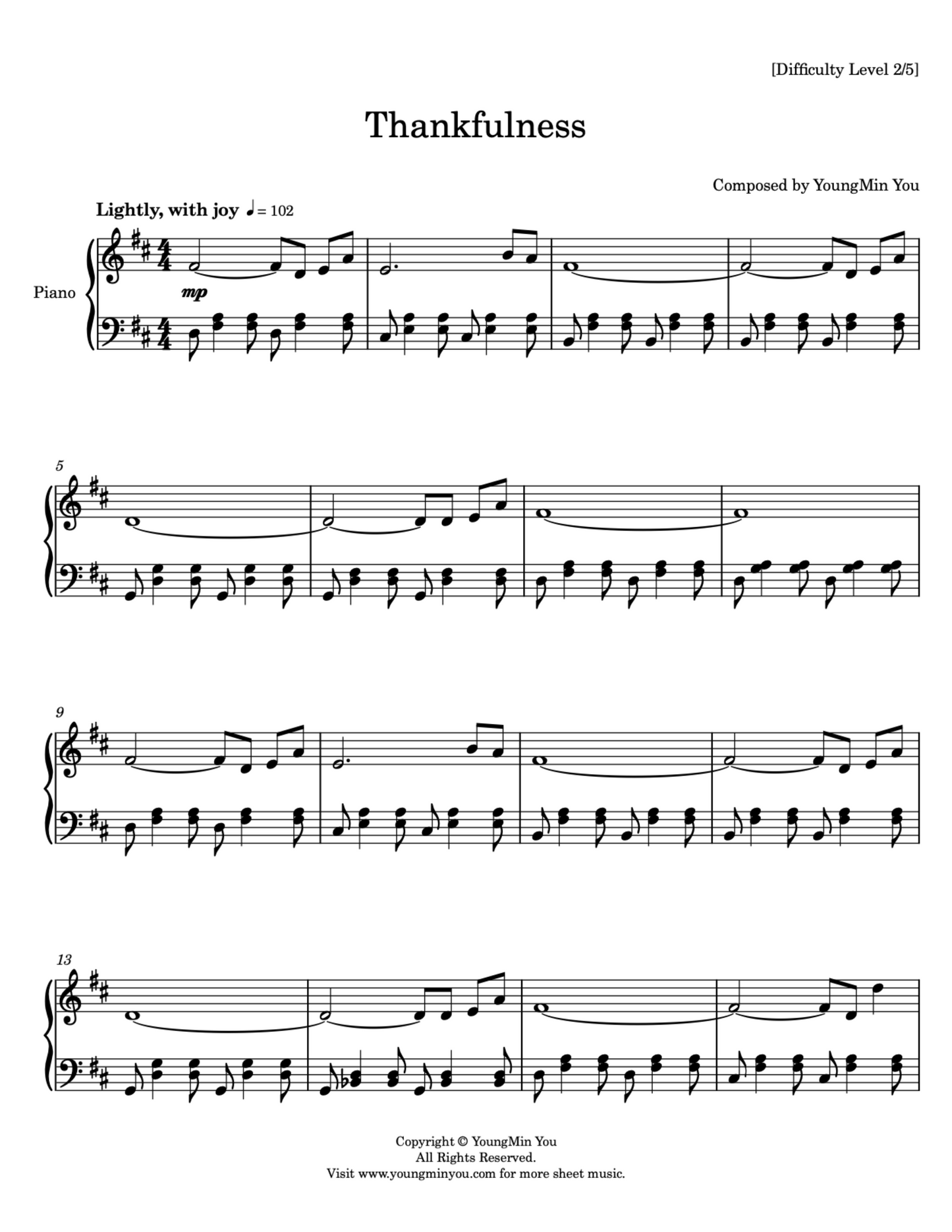 Thankfulness | Sheet Music Download